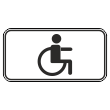 Дорожный знак 8.17 «Инвалиды» (металл 0,8 мм, I типоразмер: 300х600 мм, С/О пленка: тип Б высокоинтенсив.)